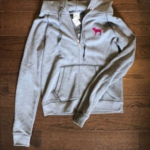 PINK Zip-Up Hoodie Sweatshirt (New With Tags)